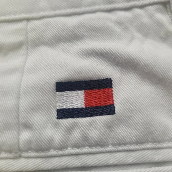 Vintage Tommy Hilfiger Shorts Size 34 White Golf Casual Chino Y2K Mens - Picture 6 of 9